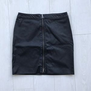 Black vegan leather skirt
